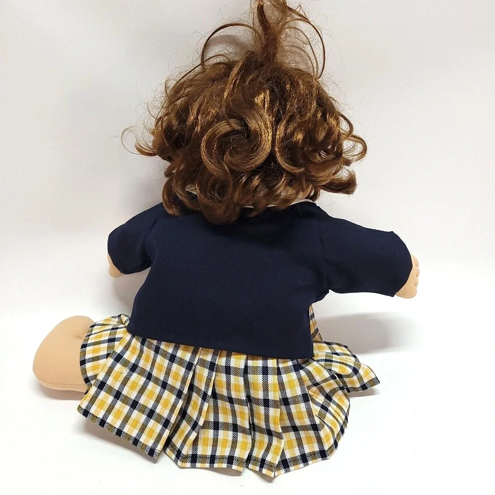 Vintage Cabbage Patch Kids 1986 Cornsilk Brunette 2 Teeth School Girl Doll 17